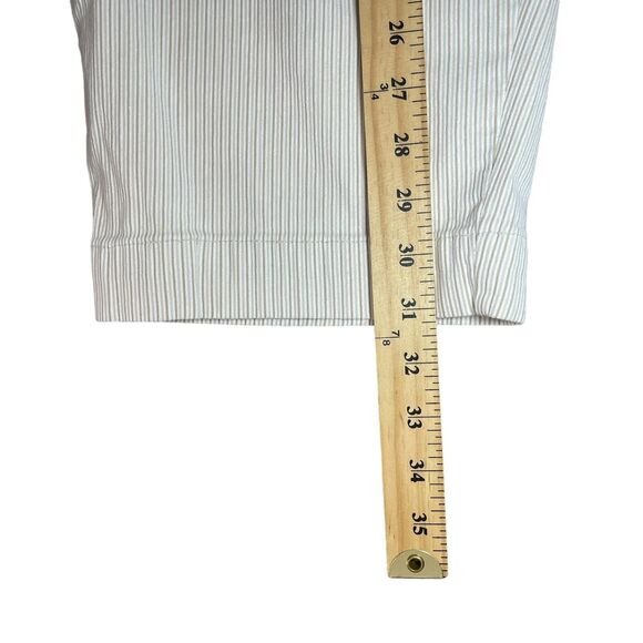 St. John's Bay Stretch Women's Cream & Tan Striped Spandex Blend Capris Size 18W - Picture 12 of 13